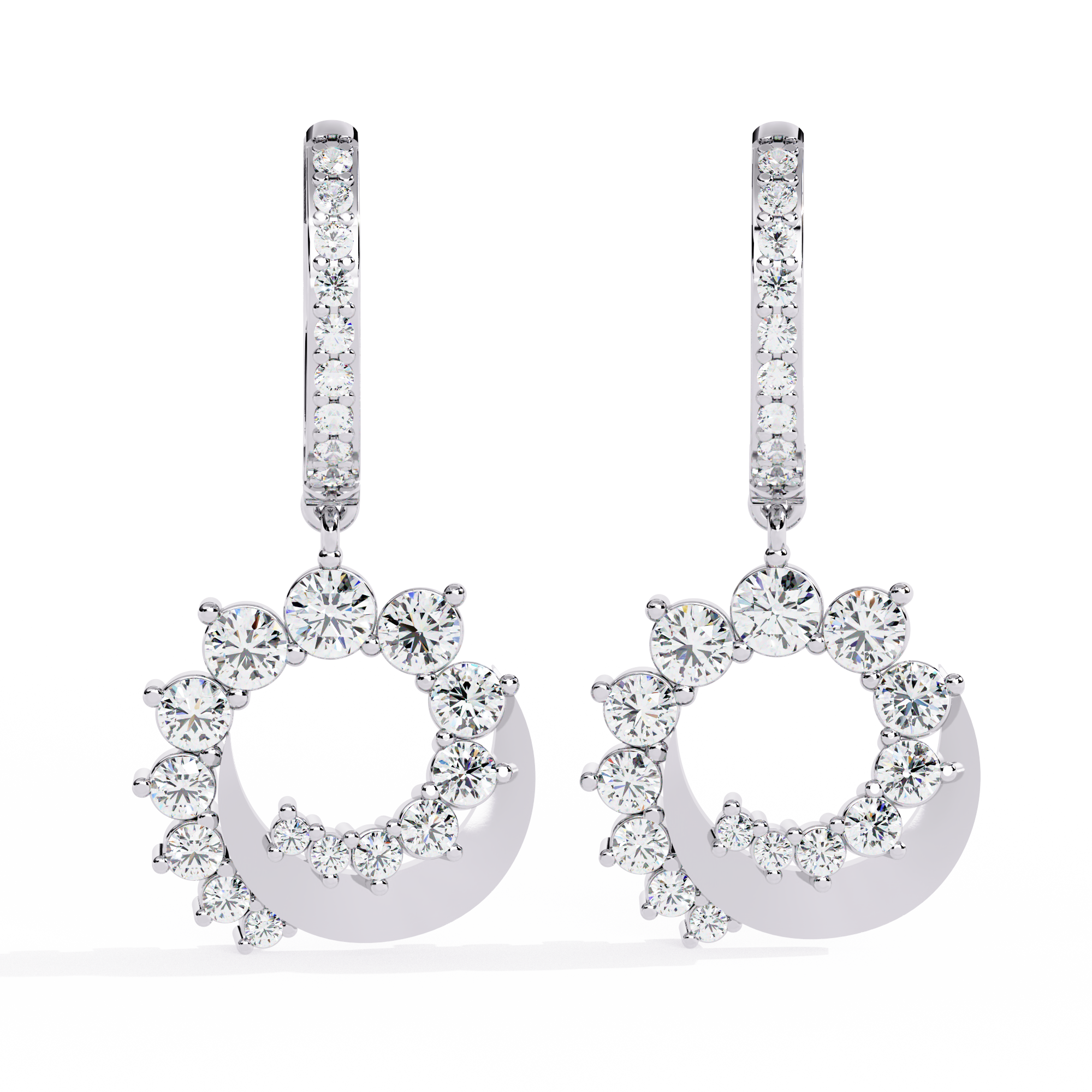 1ct Natural Diamond Earrings - Solitairekart